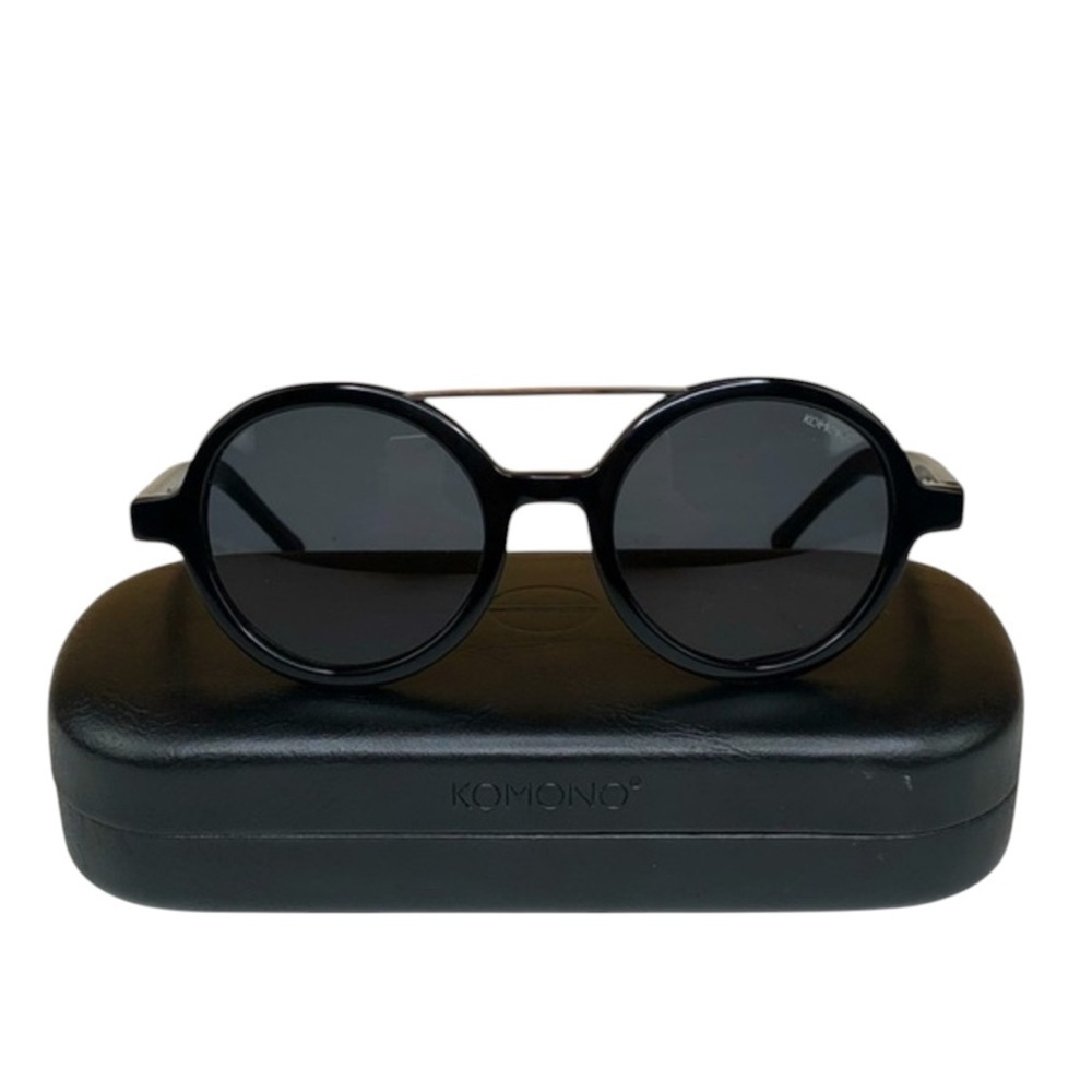 KOMONO sunglasses Black Round silver NEW Vivien - Picture 8 of 12